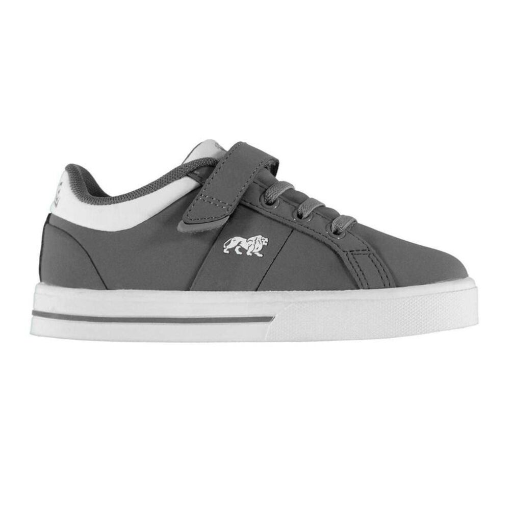 Lonsdale Childrens/Kids Latimer Leather Sneakers / Gray